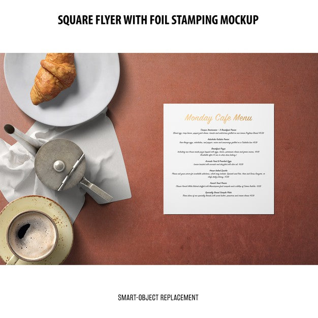 Free Square Flyer Mockup Psd