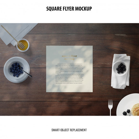 Free Square Flyer Mockup Psd