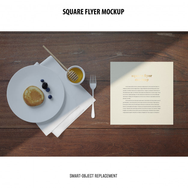 Free Square Flyer Mockup Psd