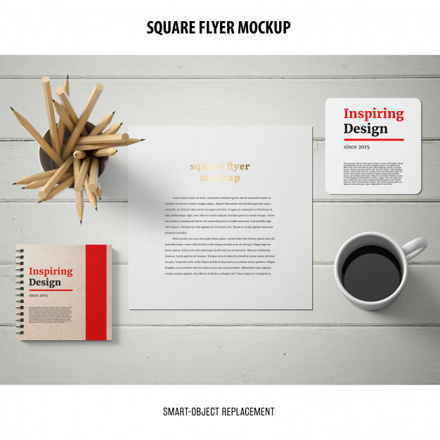 Free Square Flyer Mockup Psd