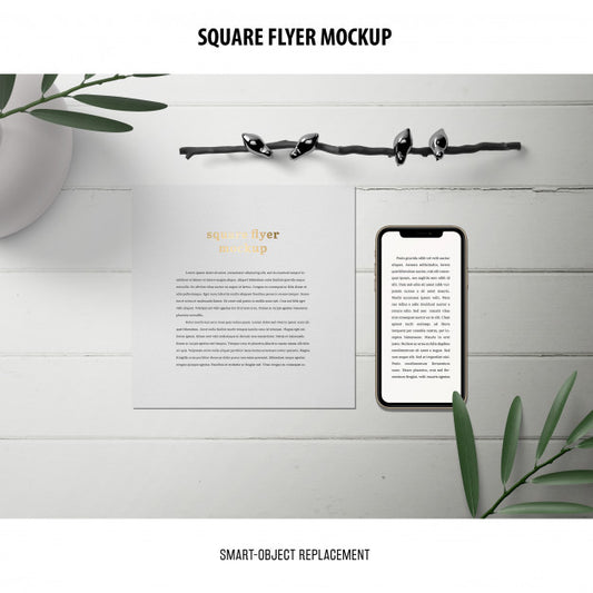 Free Square Flyer Mockup Psd