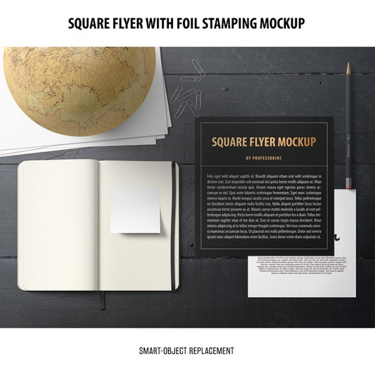 Free Square Flyer Mockup Psd