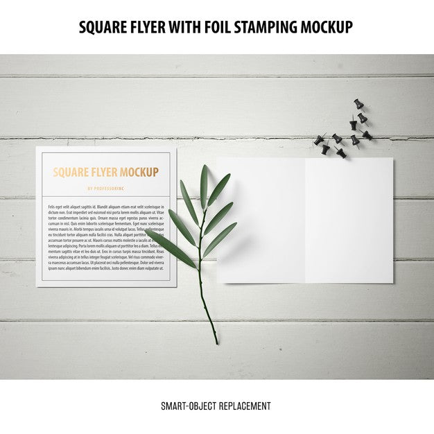 Free Square Flyer Mockup Psd