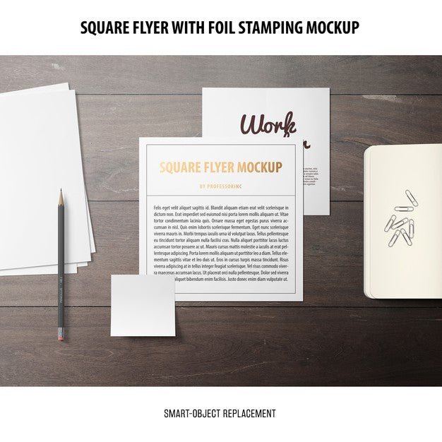 Free Square Flyer Mockup Psd