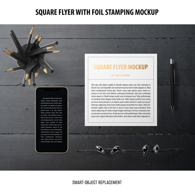 Free Square Flyer Mockup Psd