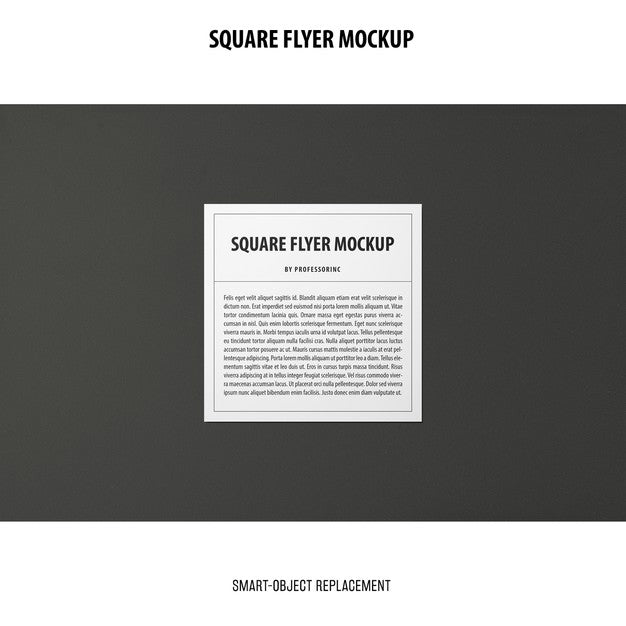 Free Square Flyer Mockup Psd