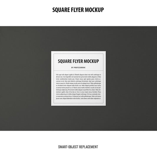 Free Square Flyer Mockup Psd