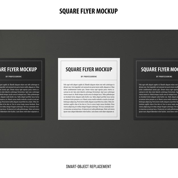 Free Square Flyer Mockup Psd