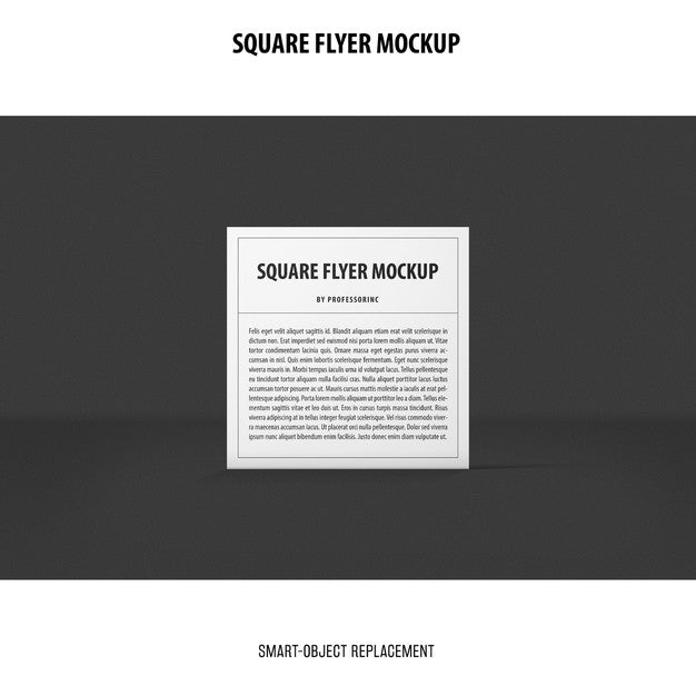 Free Square Flyer Mockup Psd