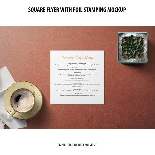 Free Square Flyer Mockup Psd