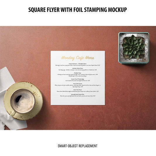 Free Square Flyer Mockup Psd