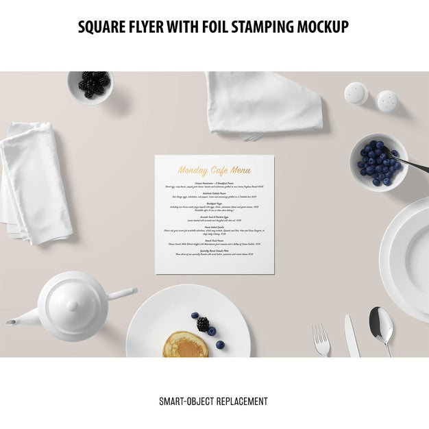 Free Square Flyer Mockup Psd