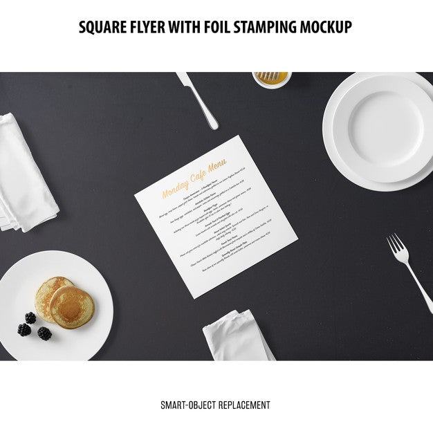 Free Square Flyer Mockup Psd