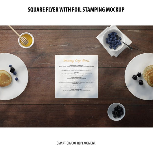 Free Square Flyer Mockup Psd