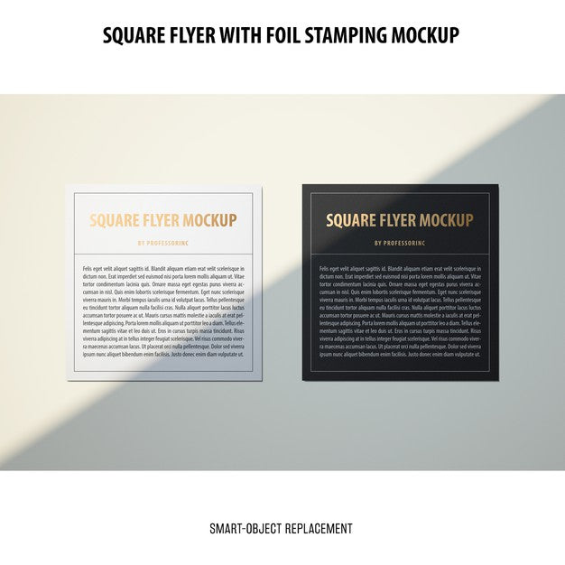 Free Square Flyer Mockup Psd