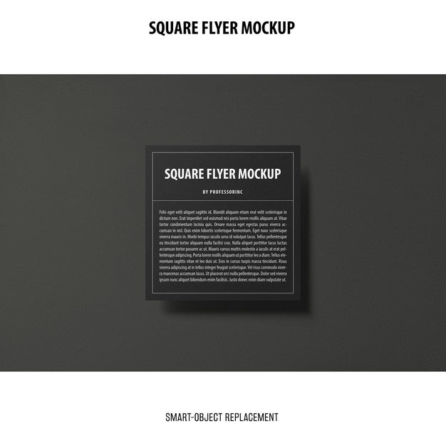 Free Square Flyer Mockup Psd