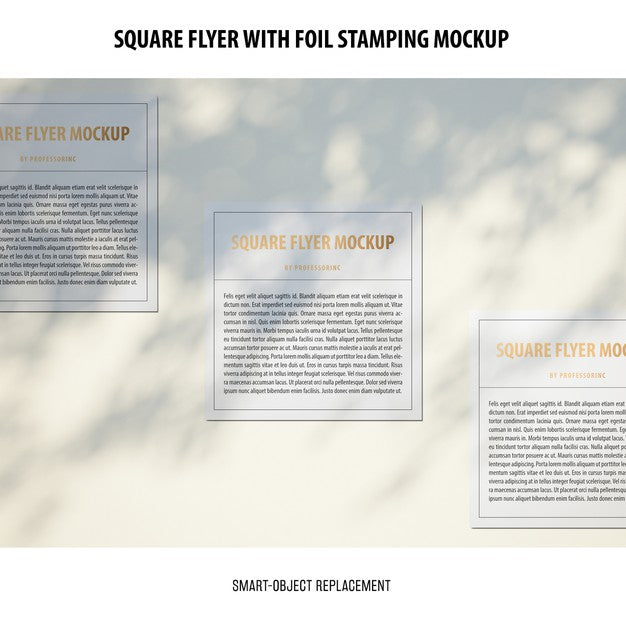 Free Square Flyer Mockup Psd