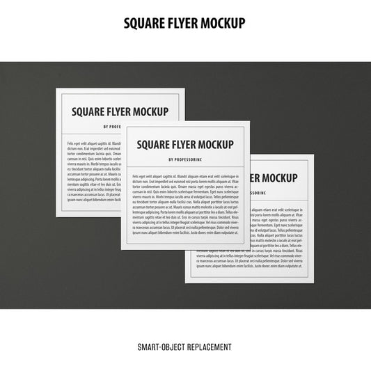 Free Square Flyer Mockup Psd