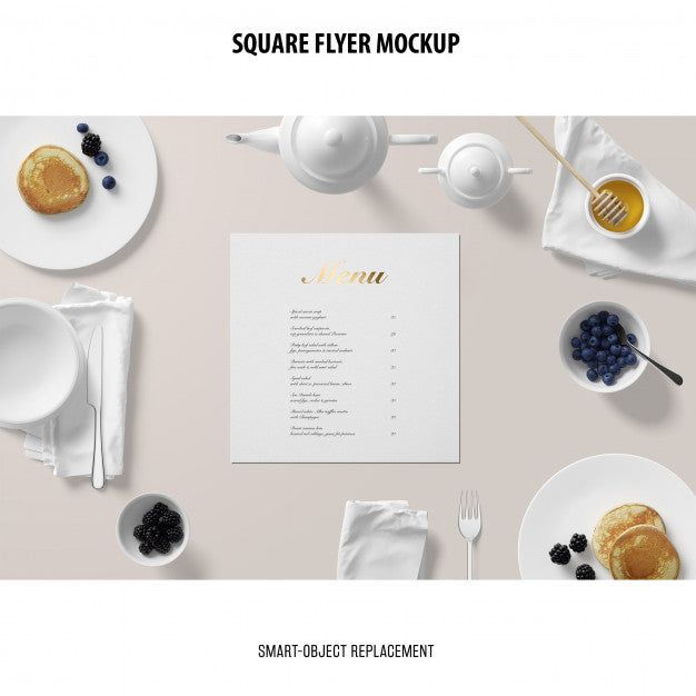 Free Square Flyer Mockup Psd