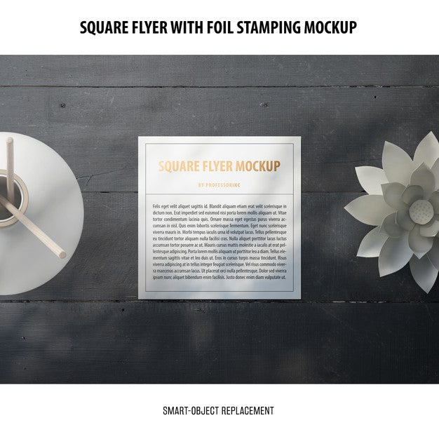 Free Square Flyer Mockup Psd