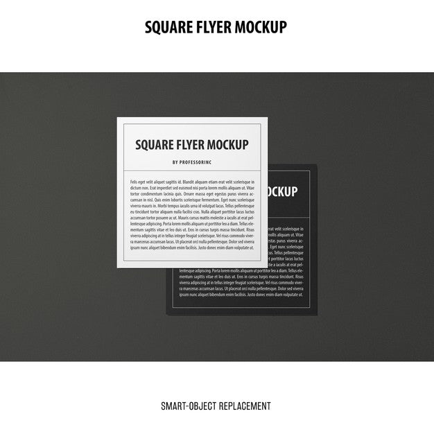 Free Square Flyer Mockup Psd