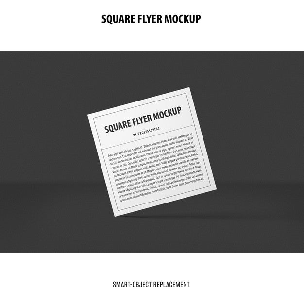 Free Square Flyer Mockup Psd