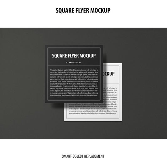 Free Square Flyer Mockup Psd