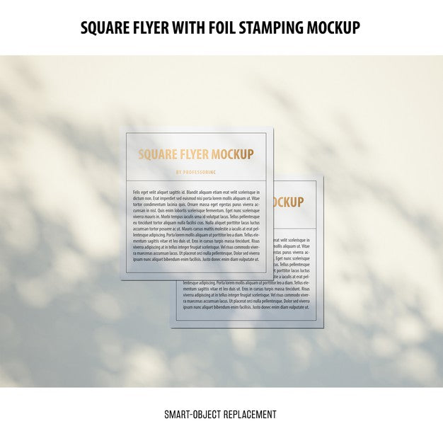 Free Square Flyer Mockup Psd