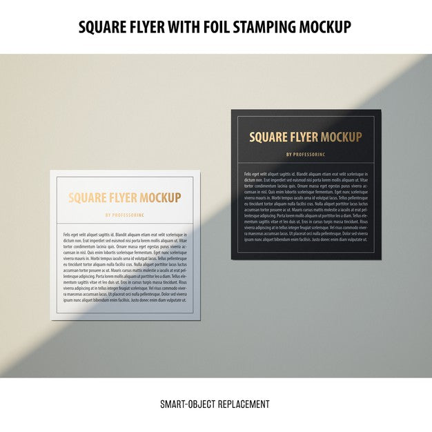 Free Square Flyer Mockup Psd