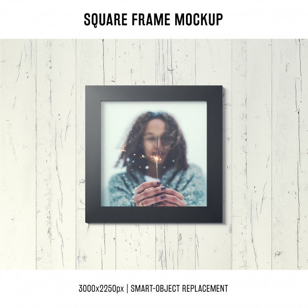 Free Square Frame Mockup Psd