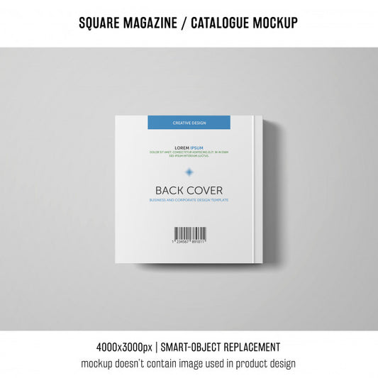 Free Square Magazine Or Catalogue Mockup Psd