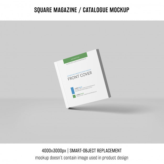 Free Square Magazine Or Catalogue Mockup With Shadows Psd