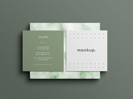 Free Square Minimal Business Card Mockup Psd