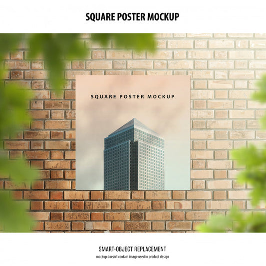 Free Square Poster Mockup Psd