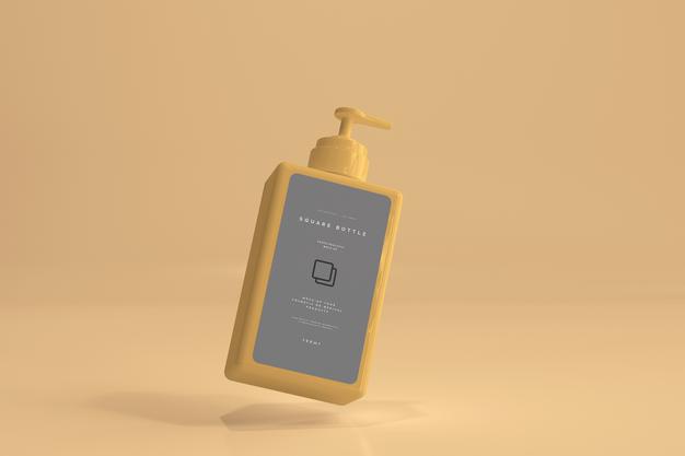 Free Square Pump Bottle Mockup Psd