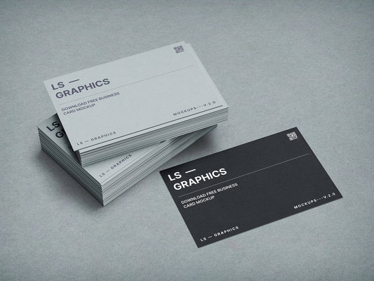 Free Stacked Business Cards Mockup Psd