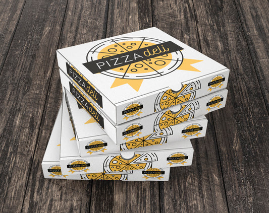 Free Stacked Pizza Box Mockup Psd