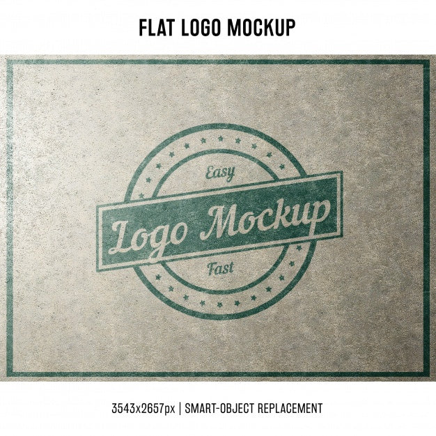Free Stamped Logo Mock Up Psd