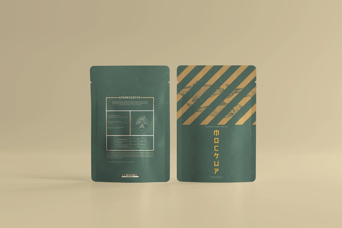 Free Stand-Up Pouch Mockup