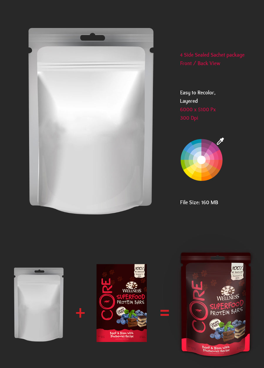 Free Sealed Standing Pouch Mockup