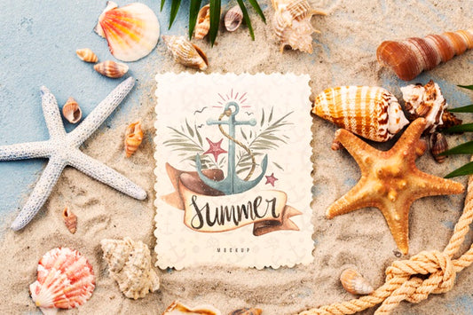 Free Starfish With Quote For Summer Psd