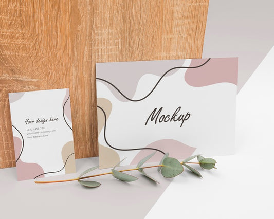 Free Stationery And Wood Arrangement Psd