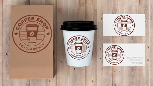 Free Stationery Mockup For Coffee Shop Psd