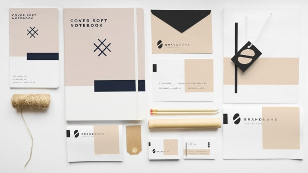 Free Stationery Mockup Of Cover Psd