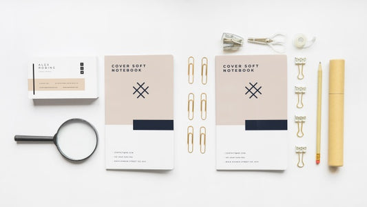 Free Stationery Mockup Of Cover Psd