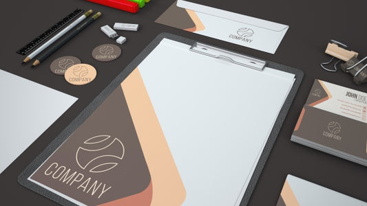 Free Stationery Showroom Composition Psd