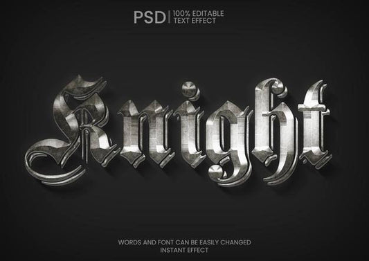 Free Steel Gothic Text Effect Psd