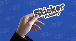 Free Sticker Mockup Psd