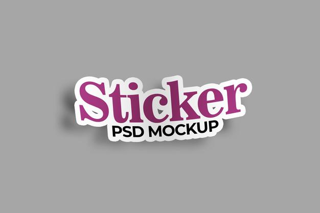 Free Sticker Mockup Psd