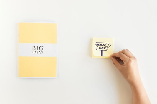 Free Sticky Notes Mockup With Tips Concept Psd